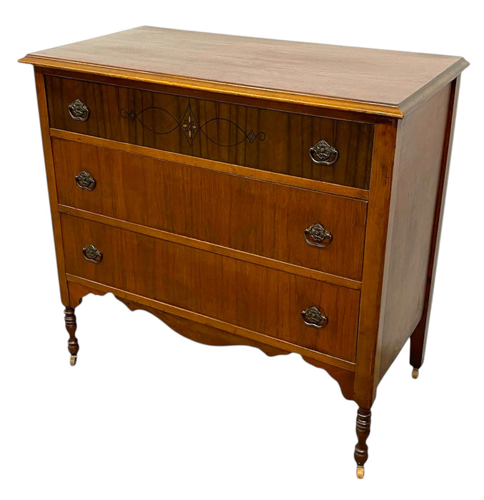 Antique Early 20th Century Walnut Toned 3-Drawer Dresser by John
Furniture Company