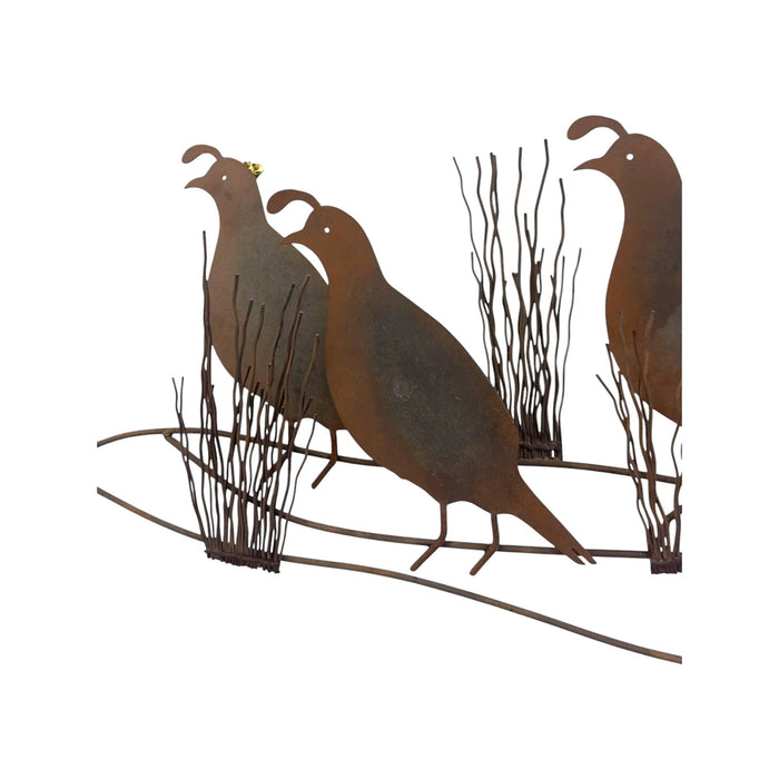 Vintage C. Jeré Signed Metal Quail Covey Wall Sculpture 1980(Available by online purchase only).