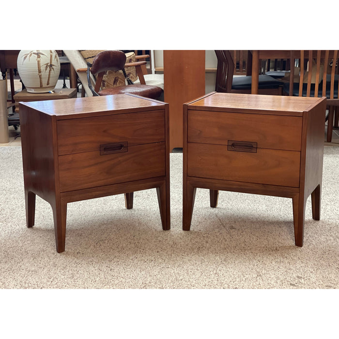 Vintage Mid Century Modern Accent Tables Dovetail Drawers