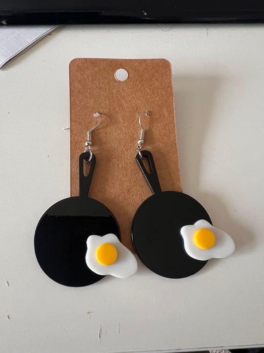 Fried Egg Dangle Earrings Jewelry for All Seasons