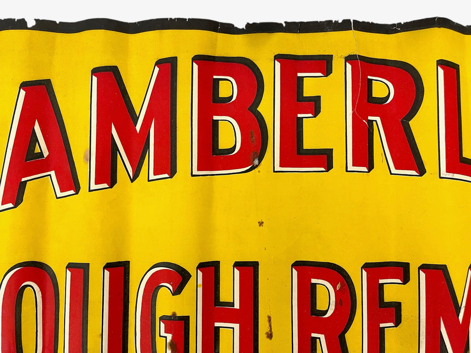 Chamberlain's Cough Remedy Advertising Poster - Early 20th Century Medicine Sign