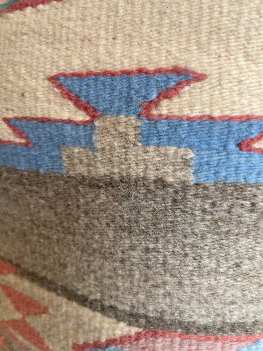 Vintage Possibly Southwestern Wool Kilim Pillow with Geometric Pattern