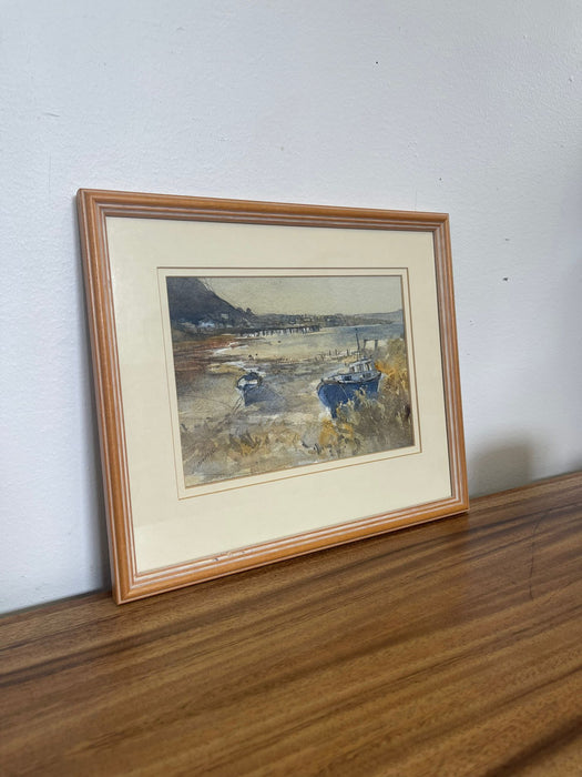 Vintage Framed and Signed Watercolor Artwork, Possibly a Print.