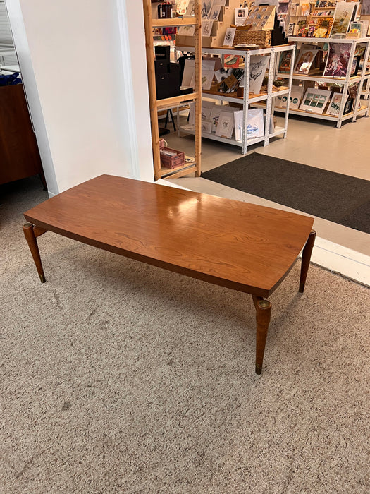 Vintage Mid Century Modern WalnutCoffee Table with Rocket Legs Laminate Top