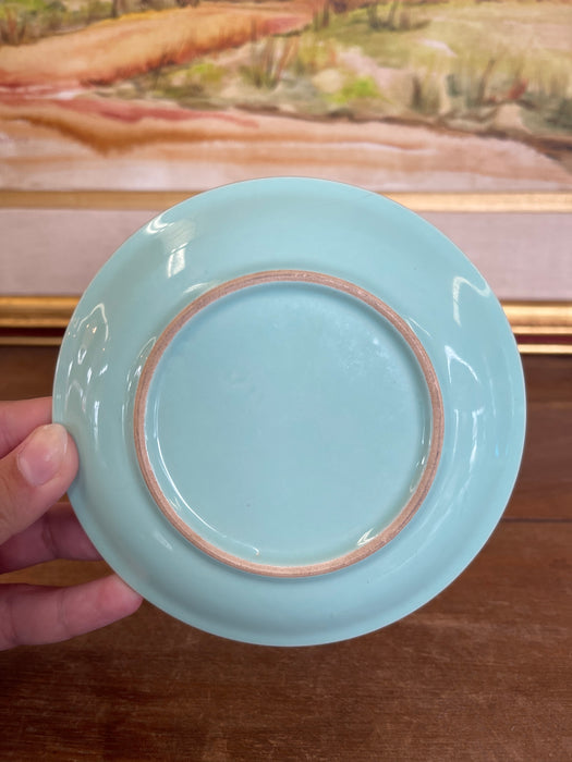 Vintage Hand-Painted Floral Creamer and Saucer Set with Gold Trim