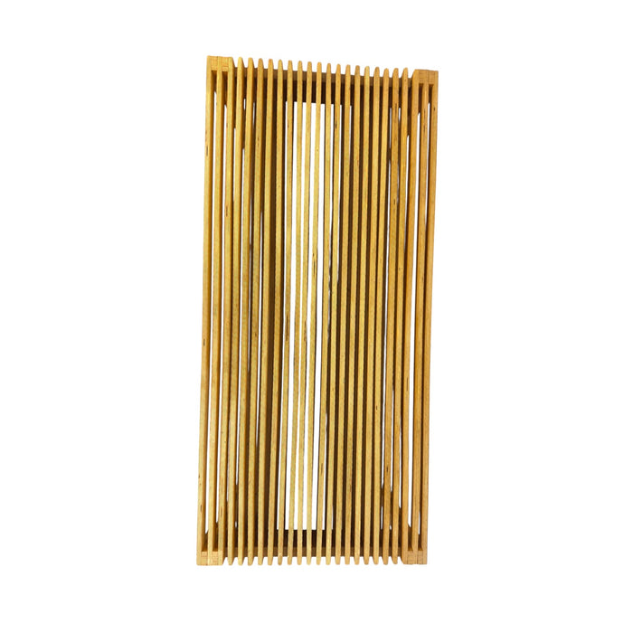 Mid-Century Modern Architect Style Layered Plywood Slat Coffee Table with Built-In Storage