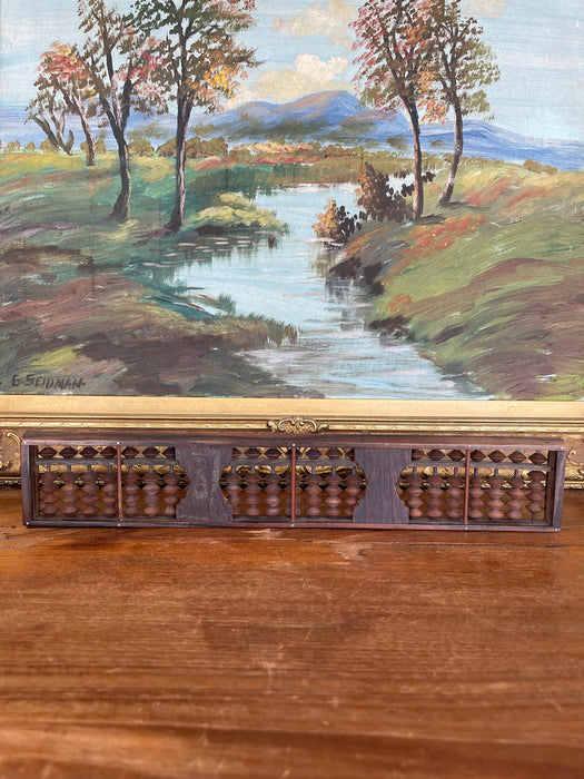 Likely Antique Japanese Abacus with Wood Frame and Patinaed Beads