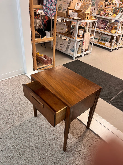 Vintage Mid Century Modern Solid Walnut Dresser and End Table Set  Dovetailed Drawers by United Furniture