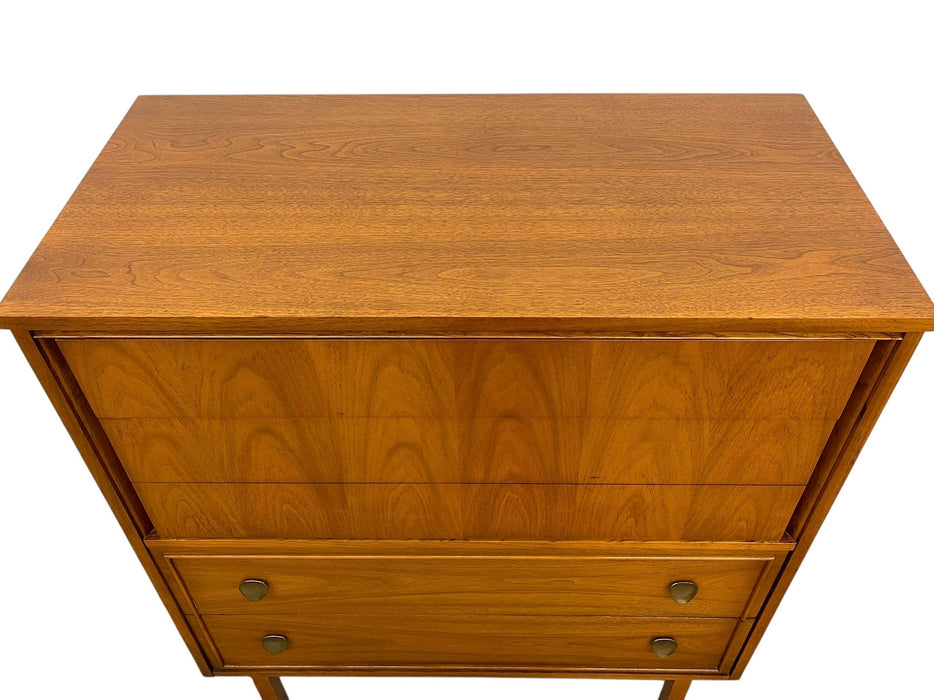 Vintage Mid Century Modern Dixie Highboy Dresser Chest