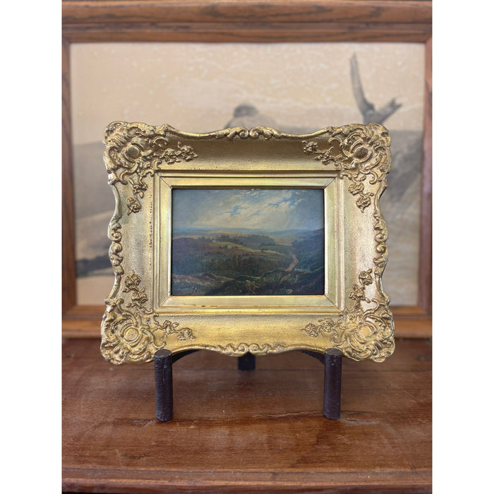 Vintage Oil on Board Framed Landscape Painting