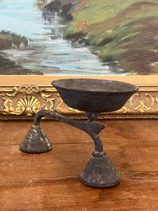 Vintage possibly brass unique style decorative oil Lamp