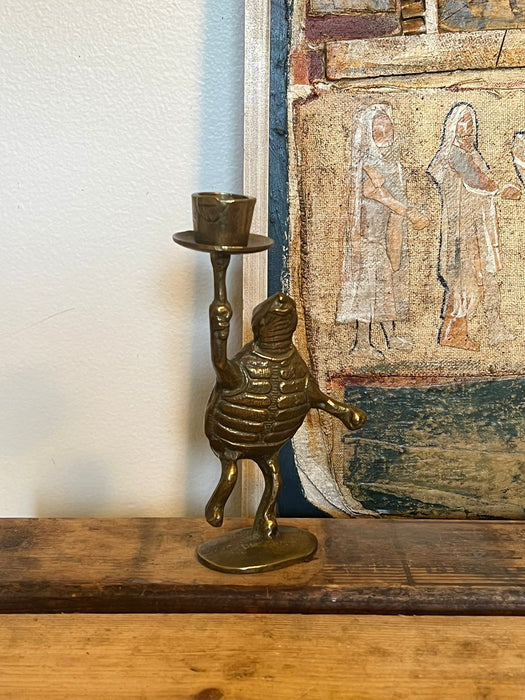 Vintage Standing Turtle Candle Stick Holder