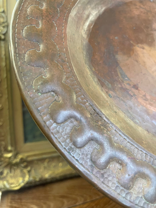 Vintage Hand-Hammered Oval Tray by Marsar Arte y Cobre, Puerto Vallarta, Mexico