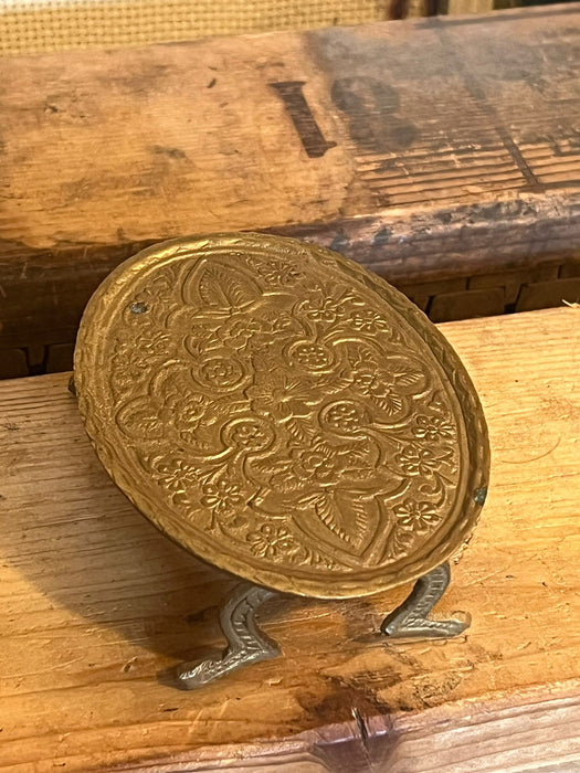 Vintage Miniature Dollhouse Round Metal Table - Made in India