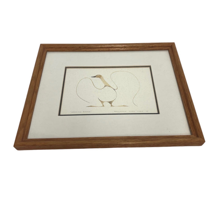 Vintage framed and matted art Title ‘ Dancing Goose ’ by Benjamin Chee chee dated 1975