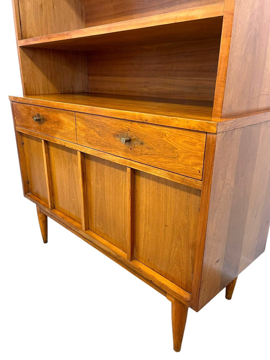 Vintage Mid Century Modern Hutch Bookcase Cabinet