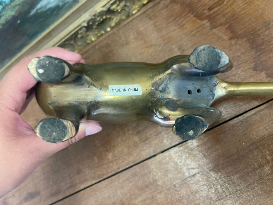 Vintage Mid Century Modern Brass Cat ( Online purchase only )