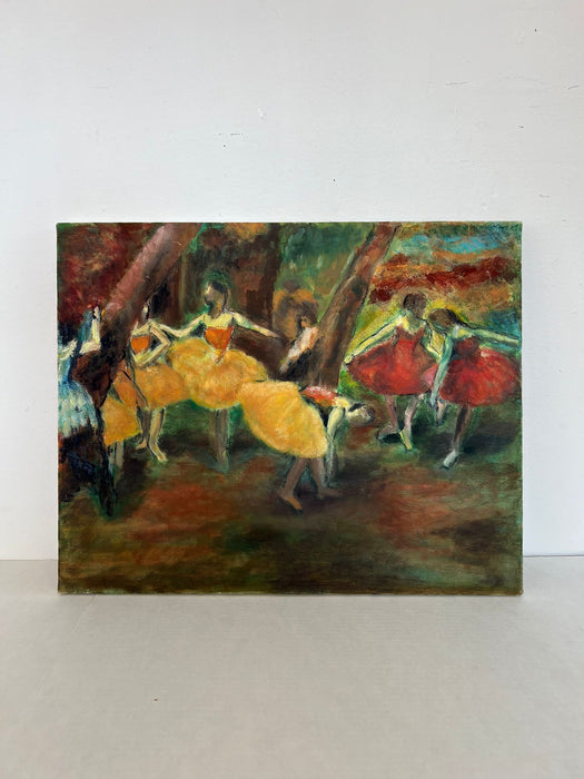 Edger Degas “Before the performance “ Abstract Ballerinas painting on Canvas