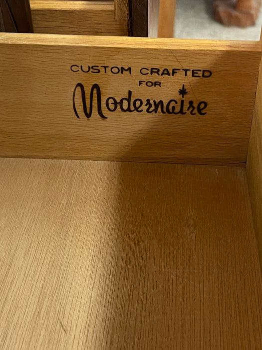 Vintage Mid Century Modern Low Six Drawer Dresser by Modernaire.