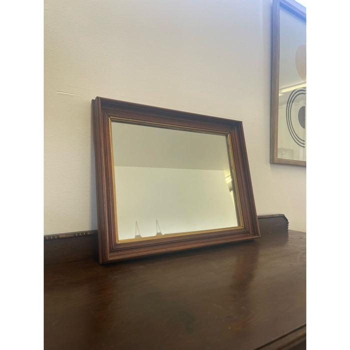 Antique Style Wall Mirror With Wood Frame.