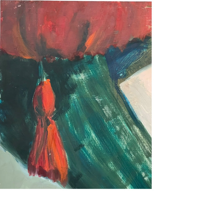 Portrait of a Woman from the Medieval age by Olga Prell Abstract Painting on Board.
