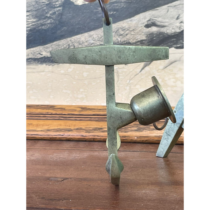 Pair of Metal Anchor wall Candle Holder