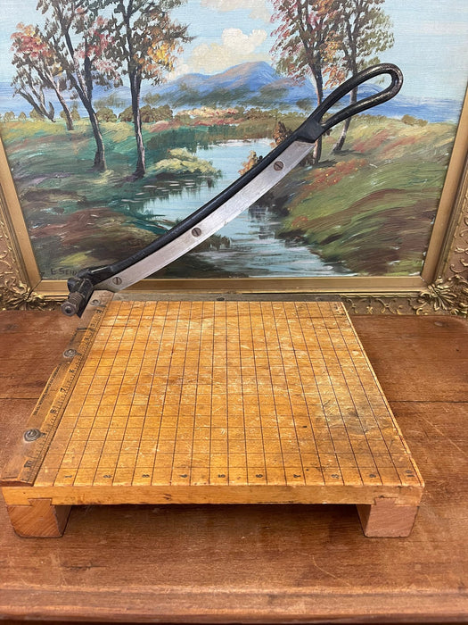 Vintage inventory No.3 Paper Cutter 10” Guillotine ideal School supply company .