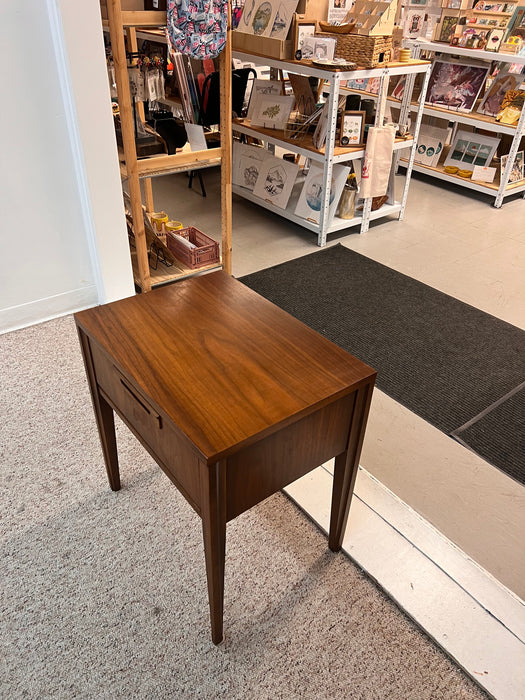 Vintage Mid Century Modern Solid Walnut Dresser and End Table Set  Dovetailed Drawers by United Furniture