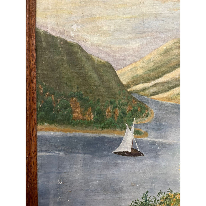 Vintage Original Framed and Signed Lakeside Landscape Artwork