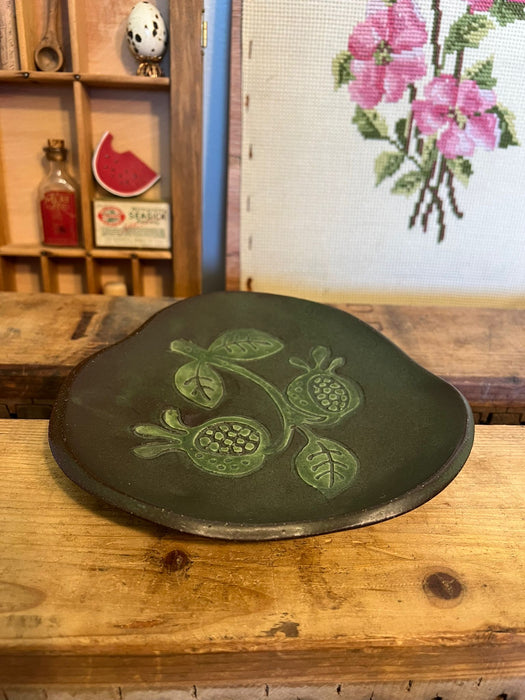 Stamped Mid Century Modern Style Floral Studio Pottery.(online purchase only)