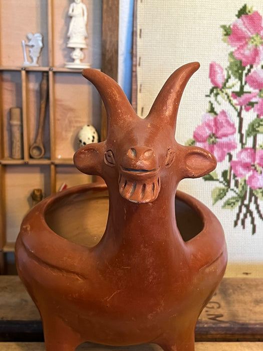 Vintage Pottery Goat Planter  (Available by Online Purchase Only)