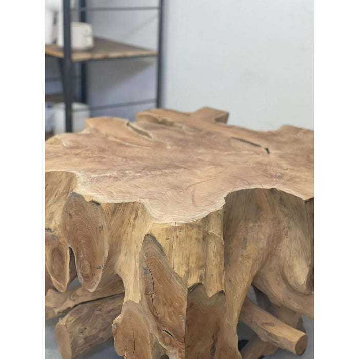 Solid Teak Live Edge Coffee Table From Indonesia