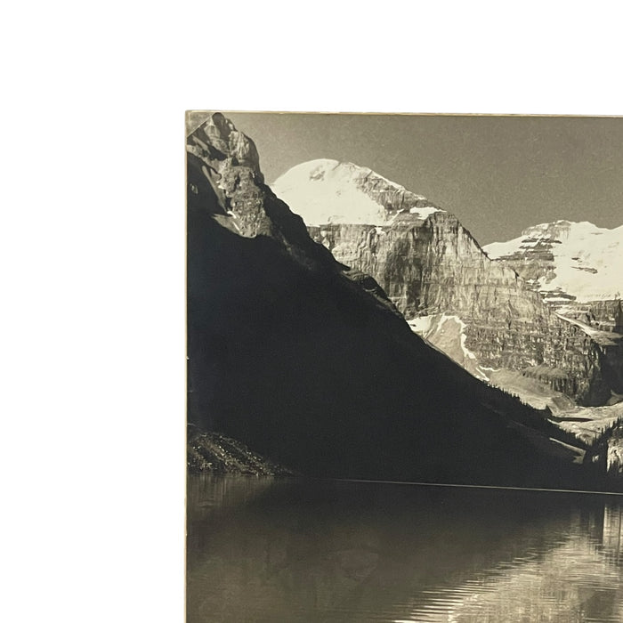 Vintage Black and White Photograph of Lake Louise & Victoria Glacier, Alberta, Canada