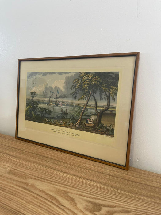 Vintage Framed Scenic Print of York From Gibraltar Point by J Gray