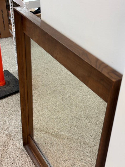 Vintage Mid Century Modern Walnut Wood Mirror by Stanley Furniture