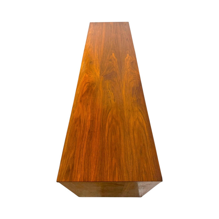 Vintage Mid-Century Modern 9 Drawer Dresser With Diamond Parquet Accent Inlay and Dovetailed Drawers