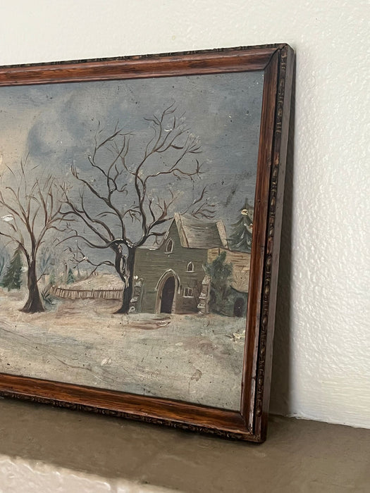 Vintage Framed Scenic Painting