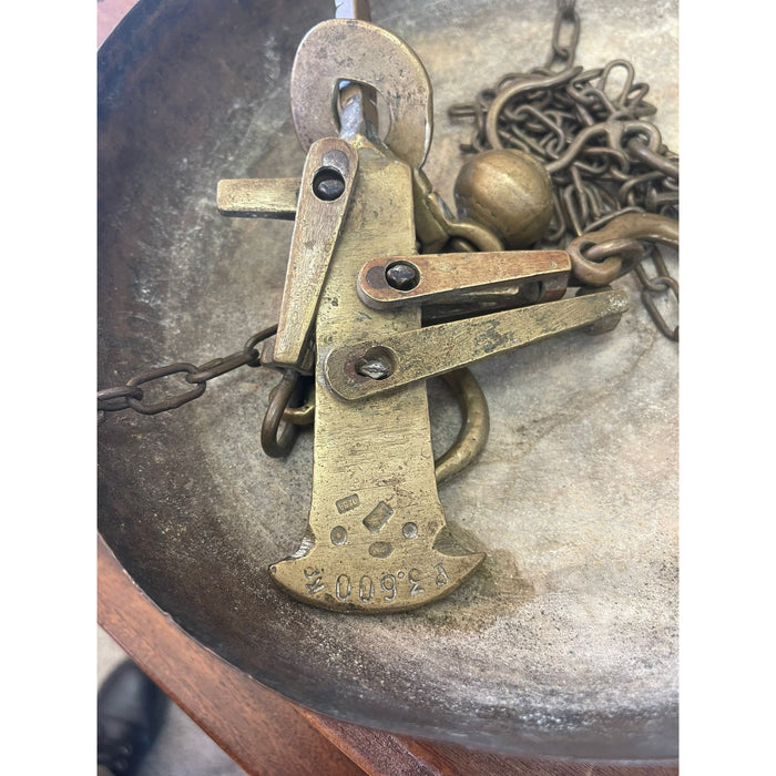 Vintage Brass Toned Scale and Tray