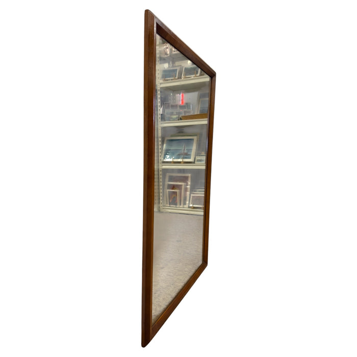 Vintage Mid-Century Modern Wood Frame Wall Mirror