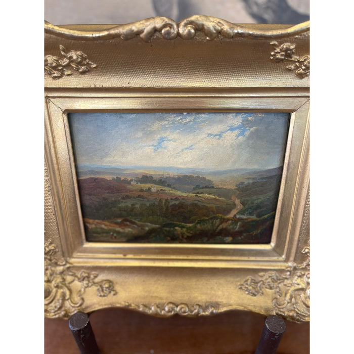 Vintage Oil on Board Framed Landscape Painting