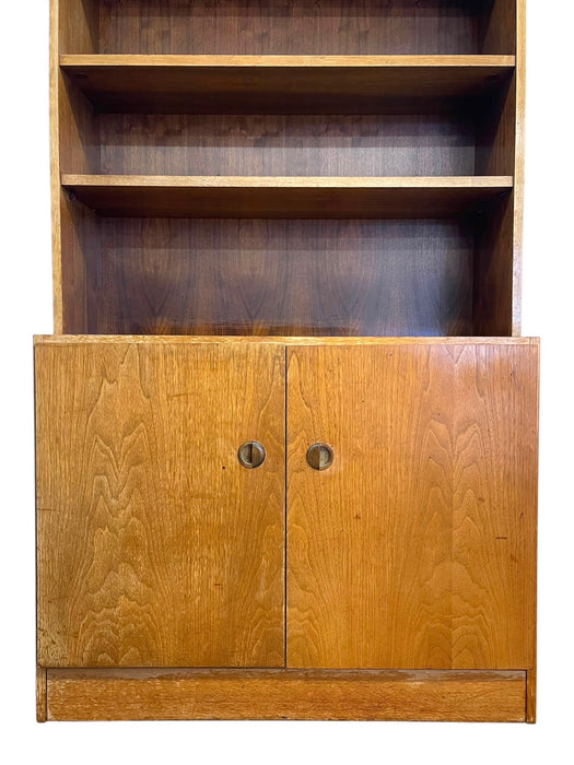 Vintage Mid Century Modern Belgian Bookcase Cabinet with Adjustable Shelves