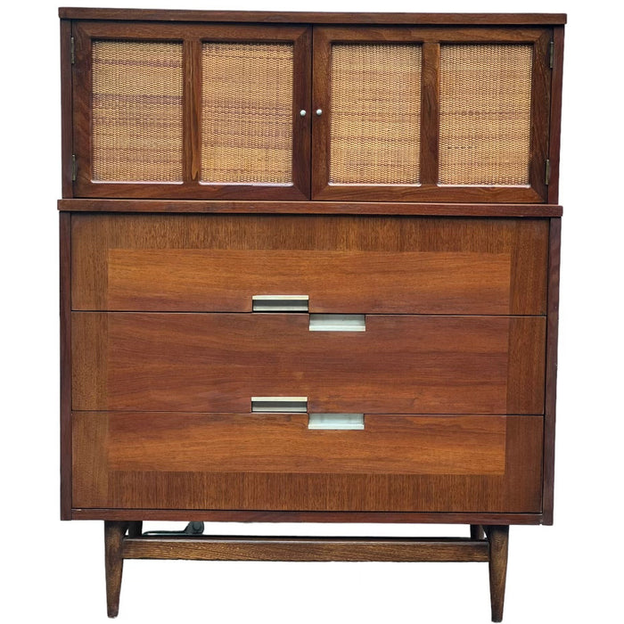 Vintage Mid Century Modern Dresser By American Martinsville Dovetail Drawers
