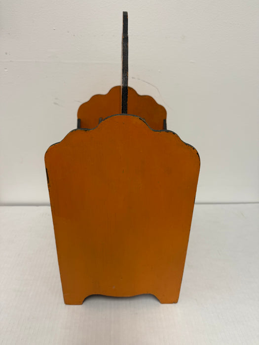 Aged Vintage Magazine Holder with Greek inspired Motif