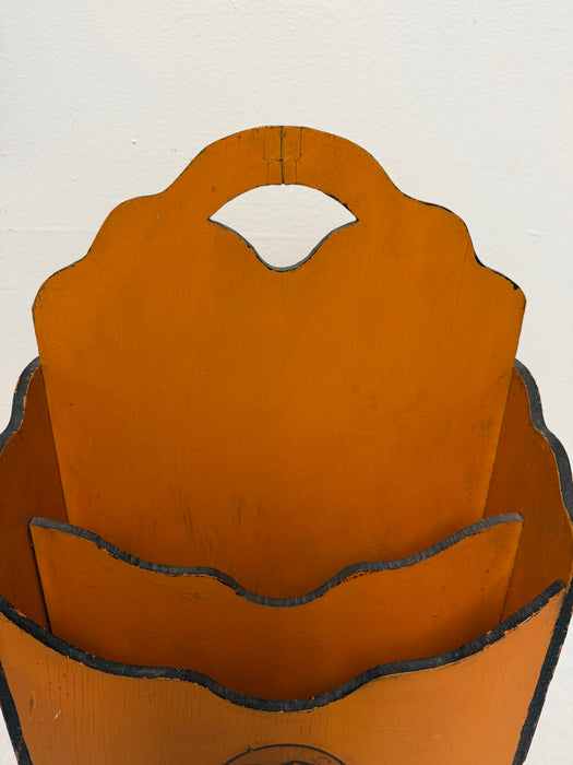 Aged Vintage Magazine Holder with Greek inspired Motif