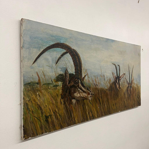 Antelope mid Century modern style canvas painting