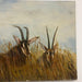 Antelope mid Century modern style canvas painting