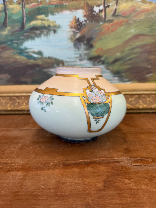 Antique 1918 Hand-Painted Porcelain Vase - PSL Austria Imperial Mark, Signed Floral Art Nouveau Style