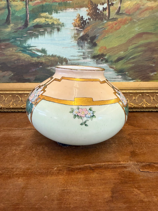 Antique 1918 Hand-Painted Porcelain Vase - PSL Austria Imperial Mark, Signed Floral Art Nouveau Style