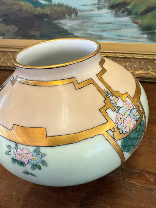 Antique 1918 Hand-Painted Porcelain Vase - PSL Austria Imperial Mark, Signed Floral Art Nouveau Style