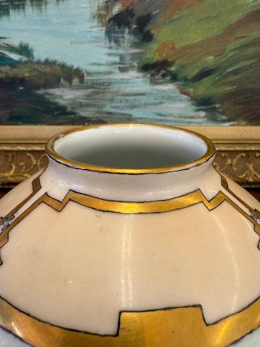 Antique 1918 Hand-Painted Porcelain Vase - PSL Austria Imperial Mark, Signed Floral Art Nouveau Style